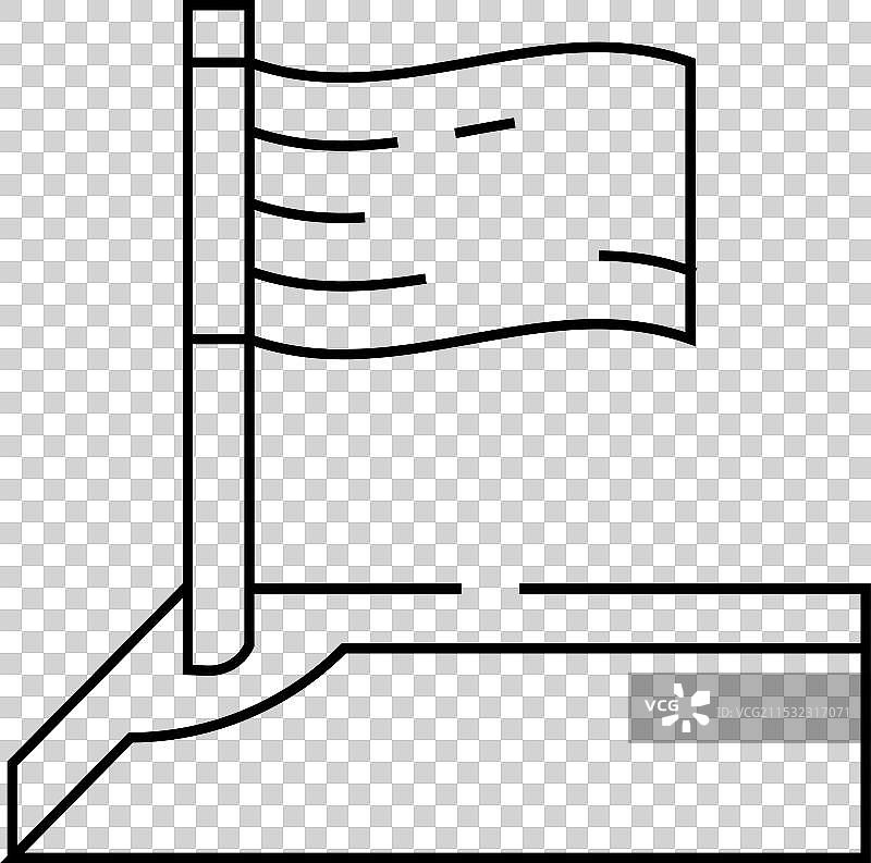 角落的槌球游戏线条图标图片素材