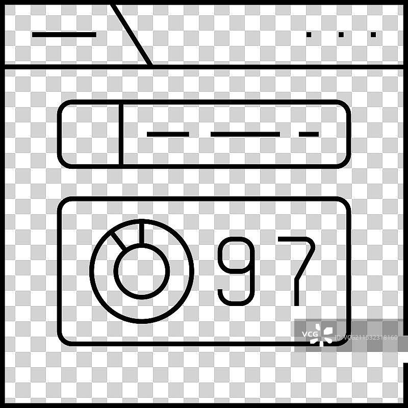域名权威 SEO 线条图标图片素材