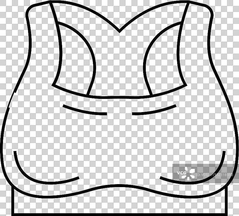 运动胸罩服装线条图标图片素材