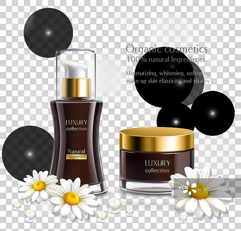 逼真的金色雏菊构图图片素材