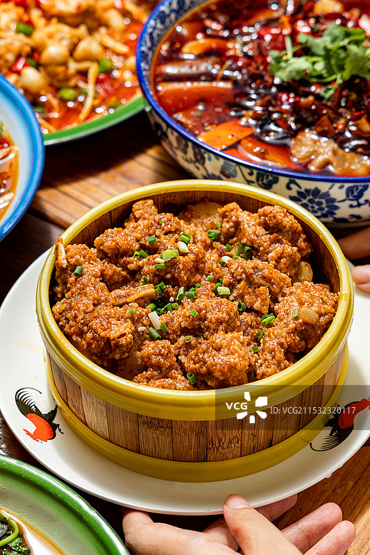 粉蒸排骨排骨米粉蒸肉蒸排骨大排猪排图片素材