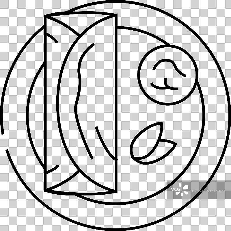 印度美食的多萨线条图标图片素材