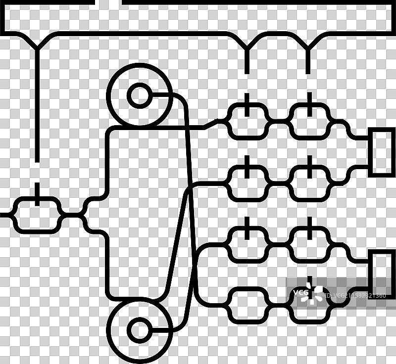光子学量子技术线条图标图片素材