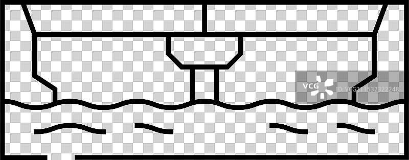 梁桥线条图标图片素材