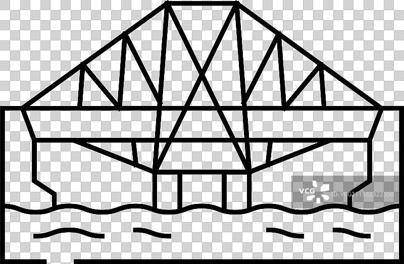 悬臂桥线条图标图片素材