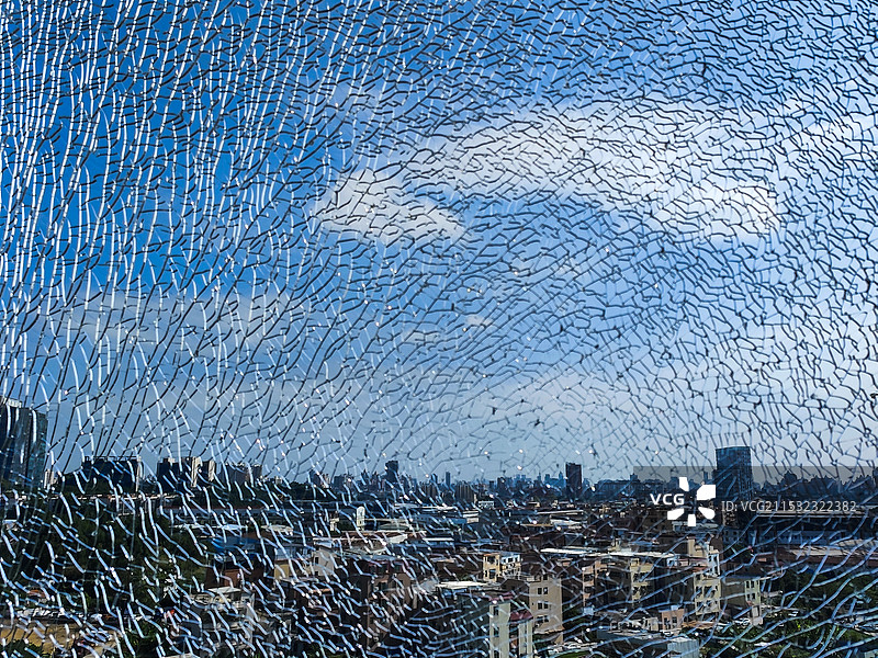 城市建筑的高角度视角图片素材