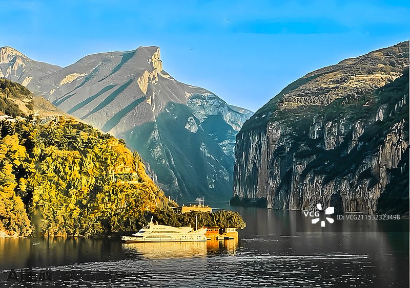 长江三峡夔门图片素材