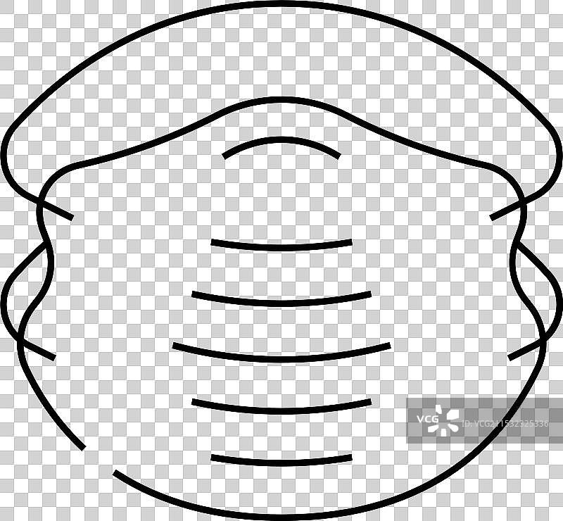 N95口罩个人防护装备线条图标图片素材