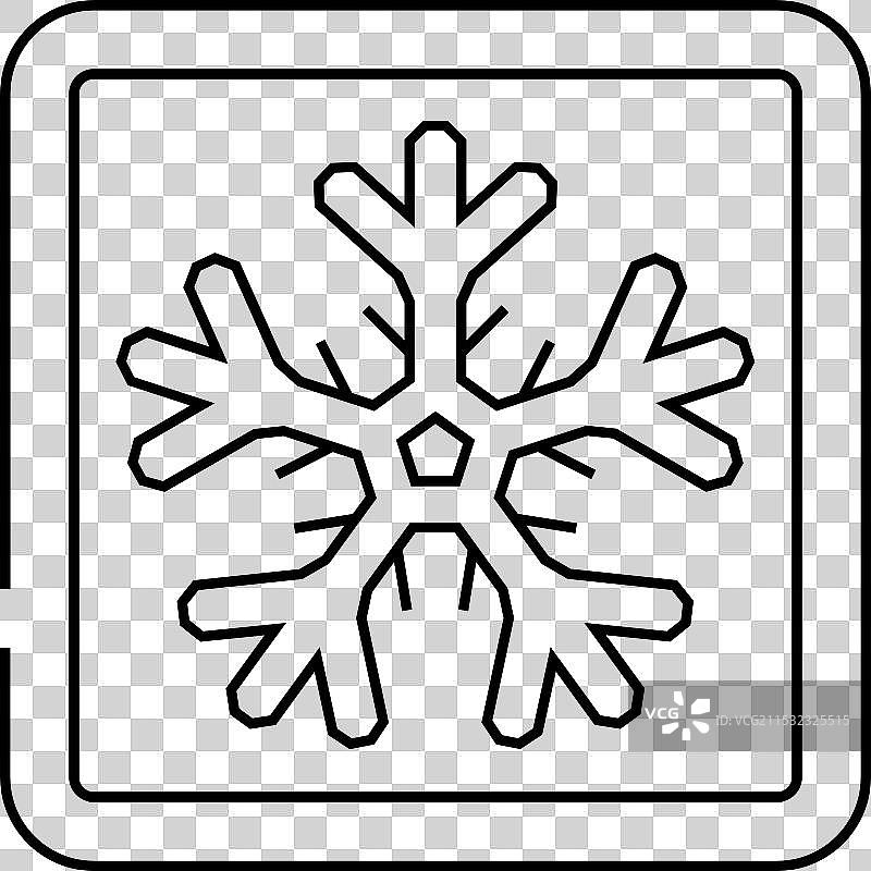 保持冷藏产品标签警告线条图标图片素材