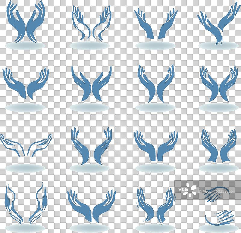 优雅的手部设计元素图标图片素材