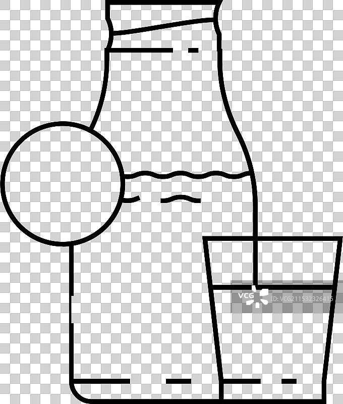 无乳过敏原食品产品线图标图片素材