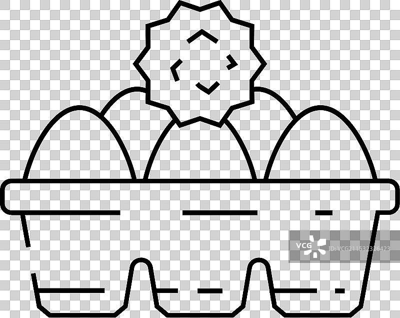 无蛋过敏原食品产品线图标图片素材