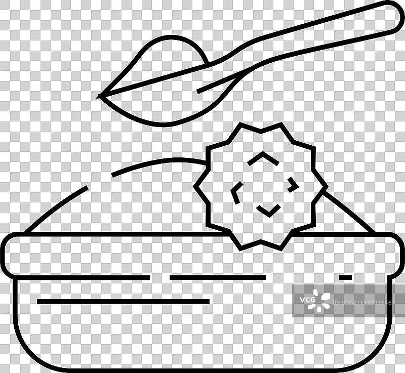 无芝麻过敏原的产品食品线图标图片素材