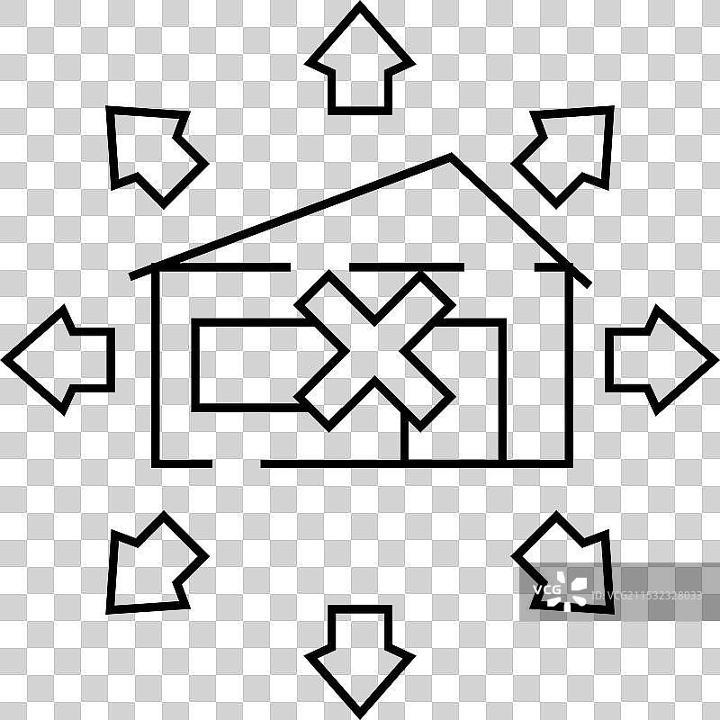 仅限户外使用标签产品注意事项线条图标图片素材