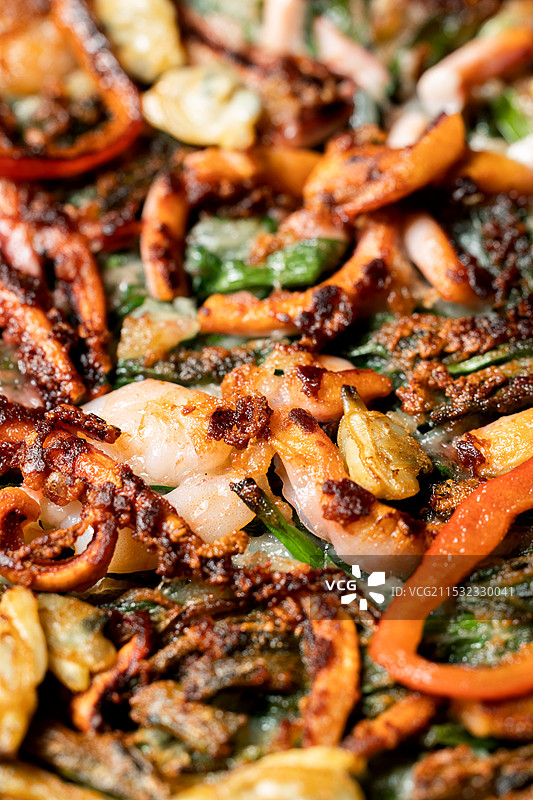 海鲜葱饼韩国料理韩料海鲜饼煎饼图片素材