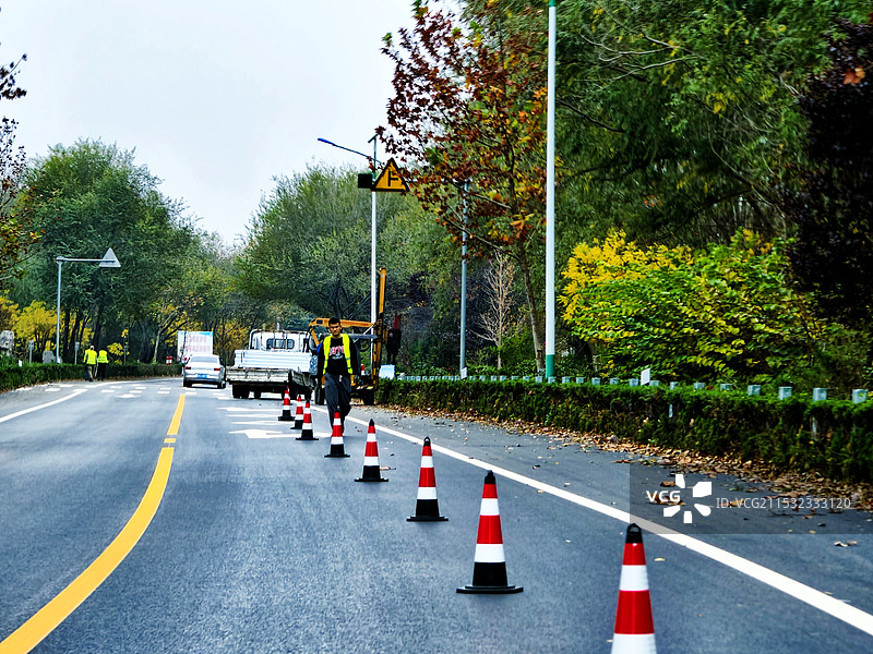 道路施工员图片素材
