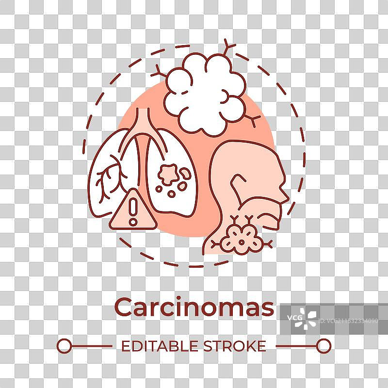 癌症软红色概念图标图片素材