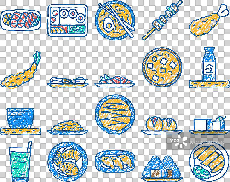 手绘日本寿司图标图片素材