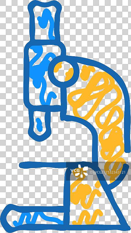 显微镜设备图标涂鸦图片素材