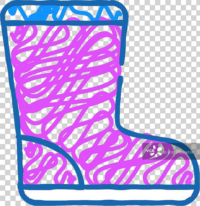 防水靴图标涂鸦图片素材