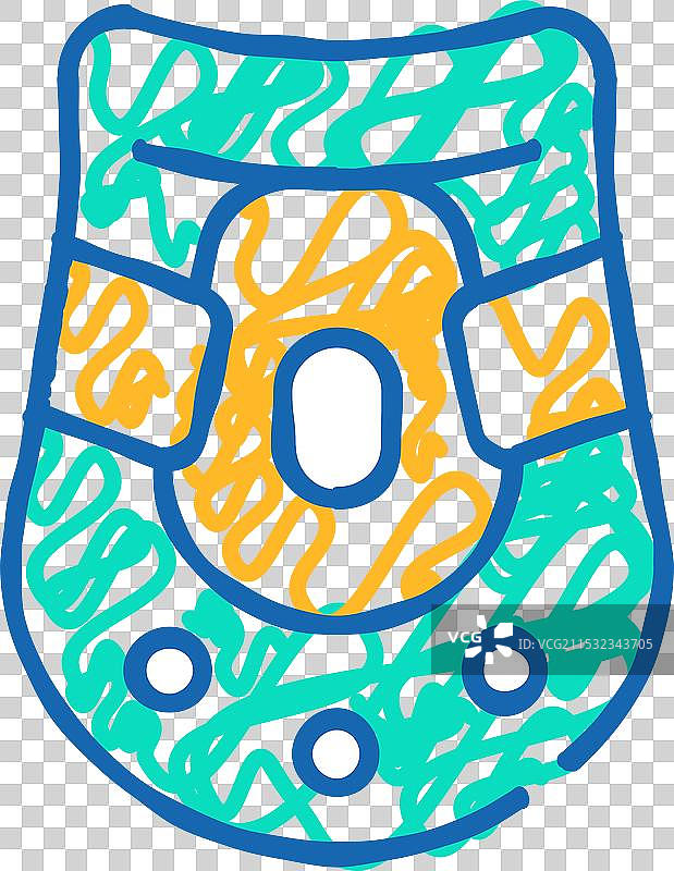 颈托图标涂鸦图片素材