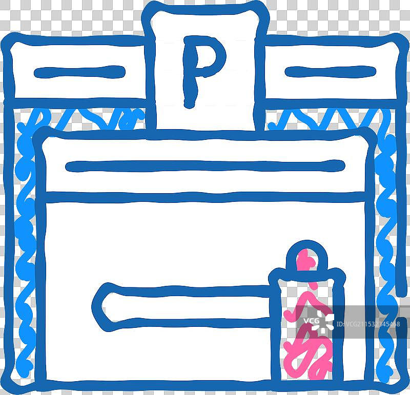 停车楼图标涂鸦图片素材