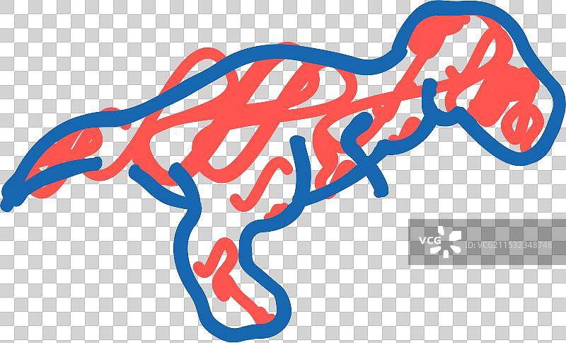 霸王龙恐龙标志图标涂鸦图片素材