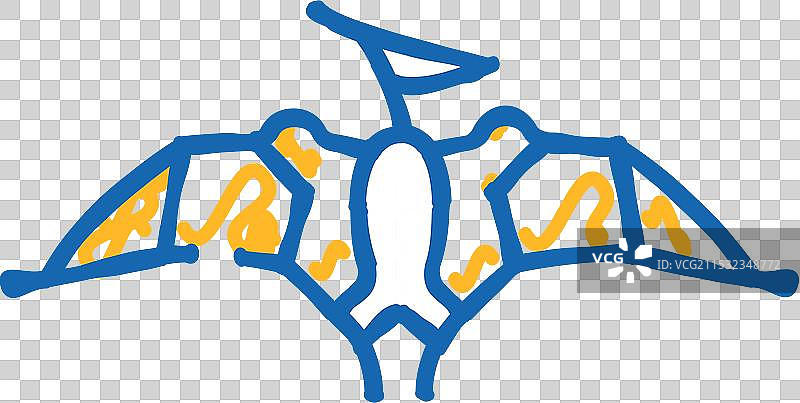 翼龙恐龙标志图标涂鸦图片素材