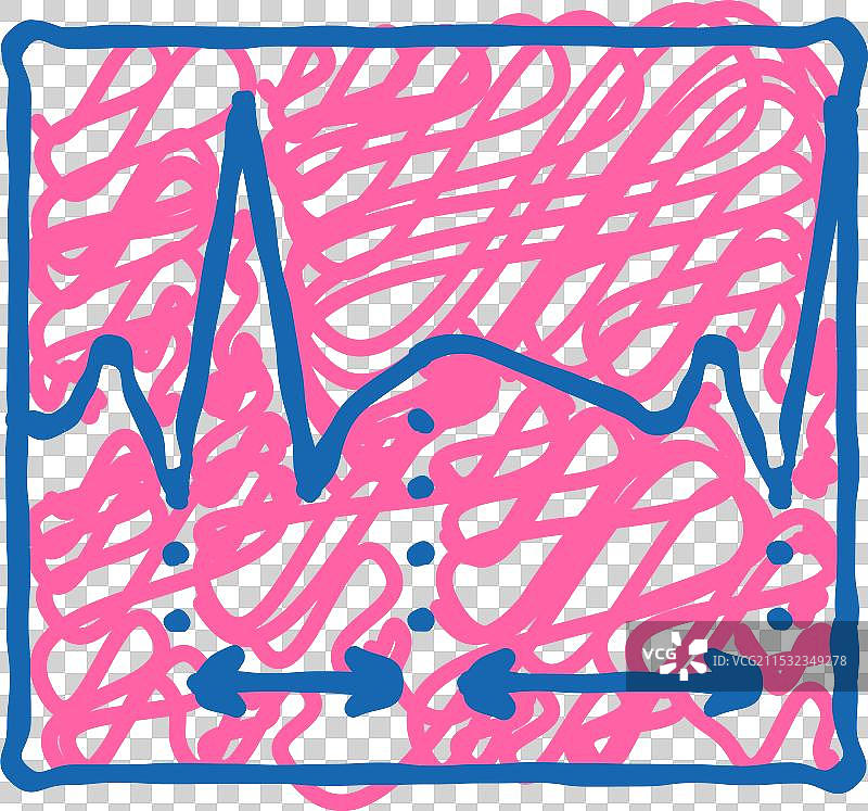 舒张期分析的收缩和心电图图标图片素材
