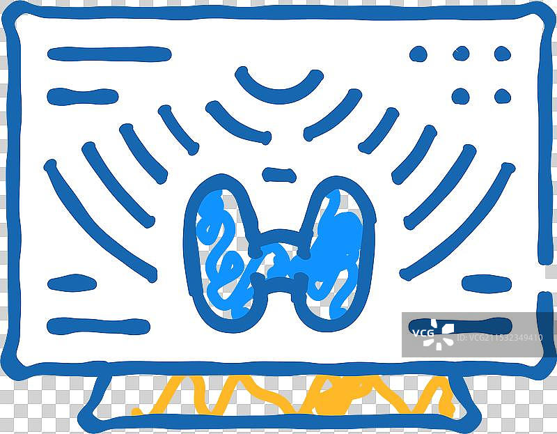 甲状腺诊断图标涂鸦图片素材