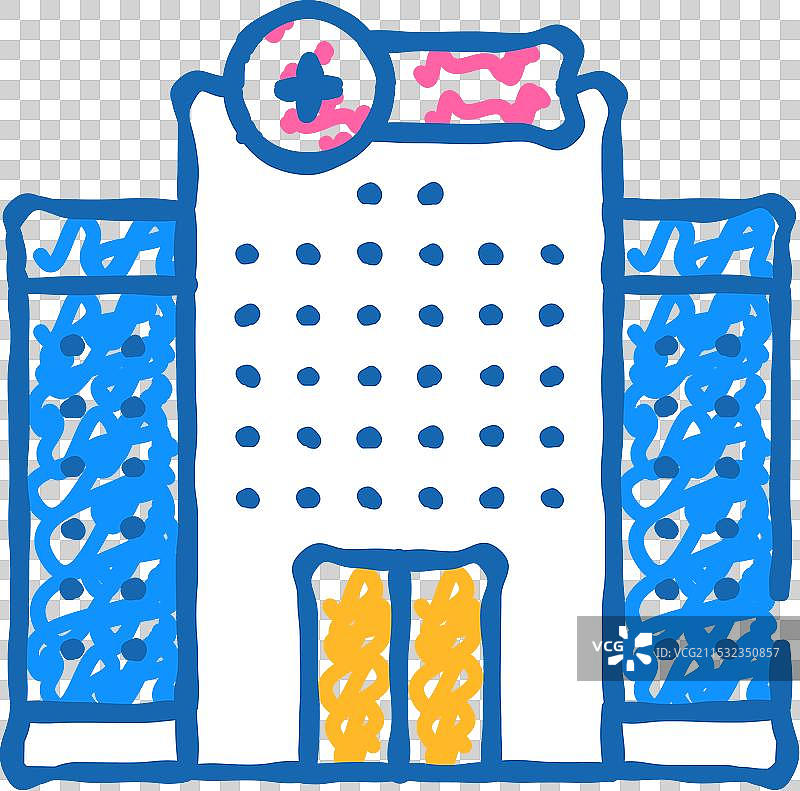 医院建筑标志图标涂鸦图片素材