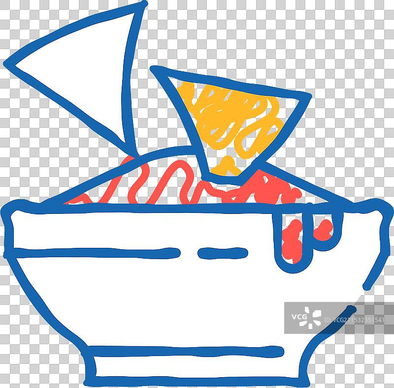 带有辣酱的玉米片图标涂鸦图片素材
