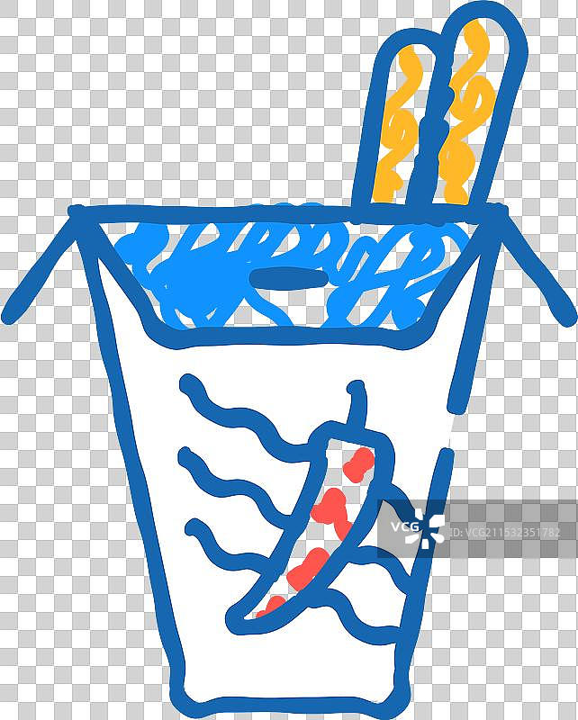 辛辣亚洲美食图标涂鸦图片素材