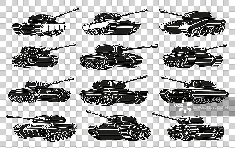 武装运输坦克带武器图片素材