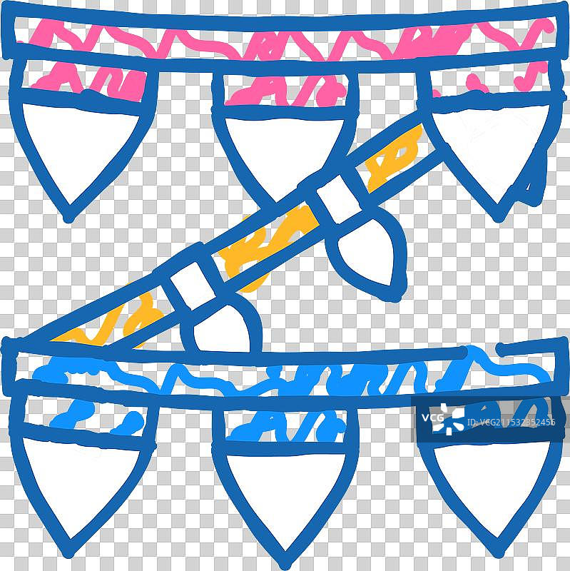 生日派对装饰图标涂鸦图片素材