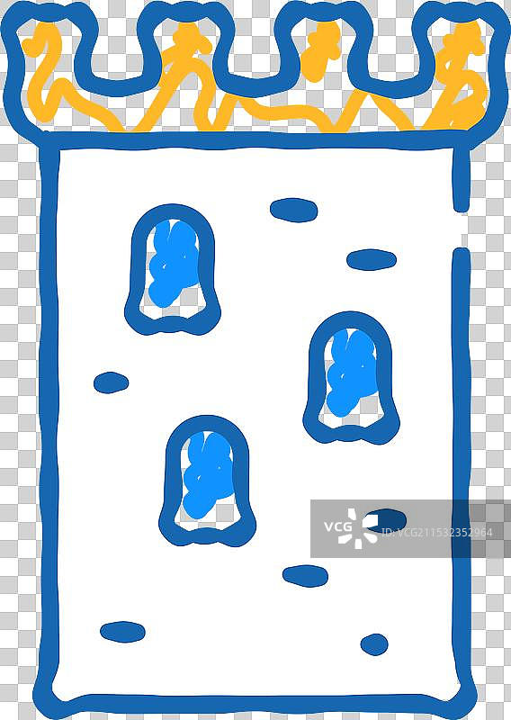 古老城堡塔楼图标涂鸦图片素材