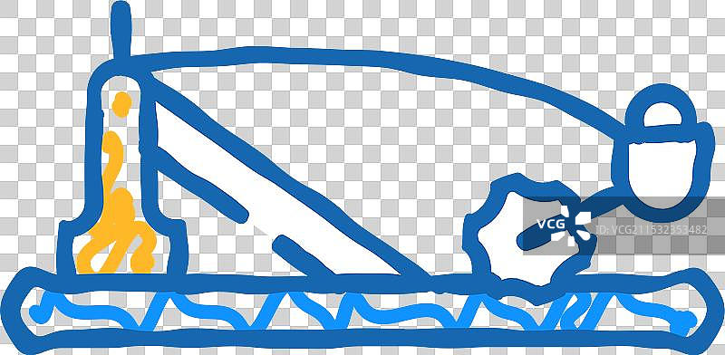 单臂古董武器机器图标涂鸦图片素材