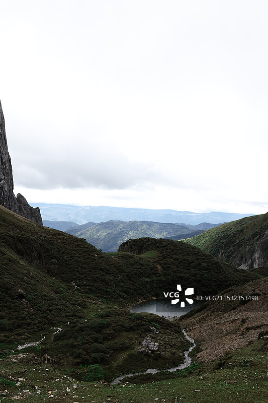 香格里拉阿布吉措徒步图片素材