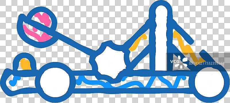 古老的投石机图标涂鸦图片素材