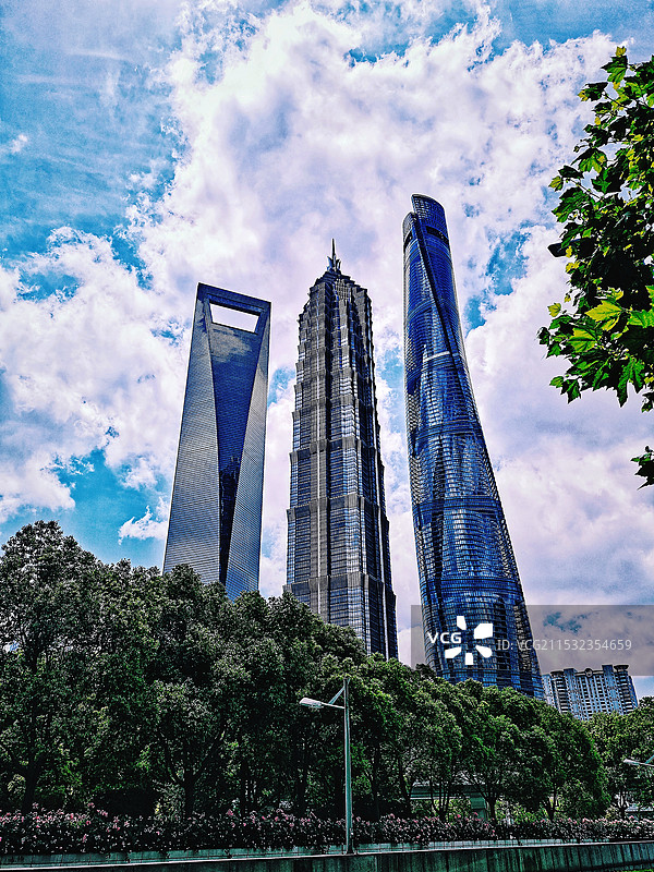 上海市陆家嘴三件套图片素材