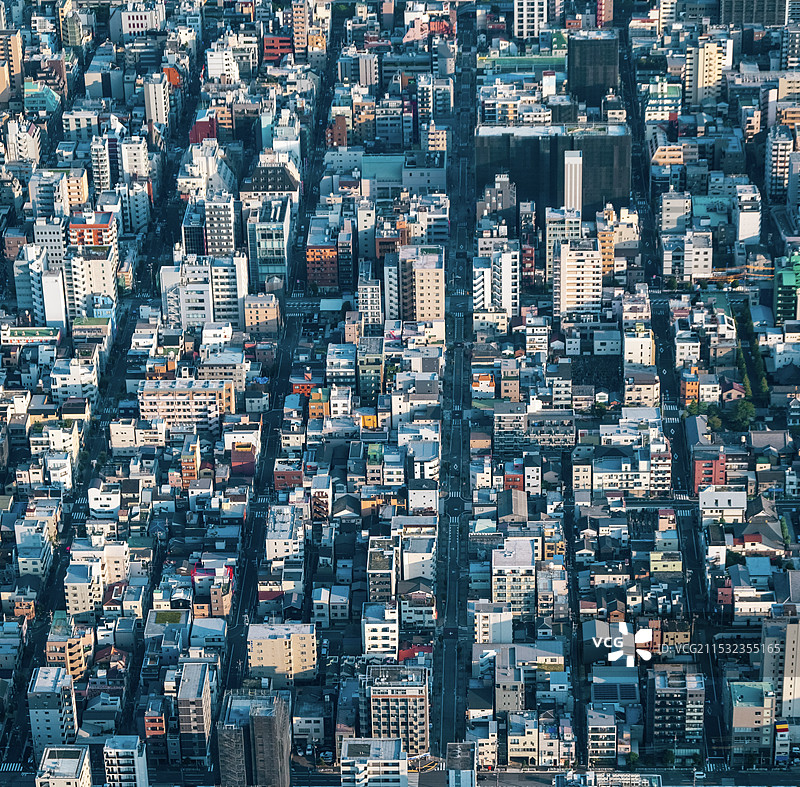 城市建筑的高角度视图图片素材