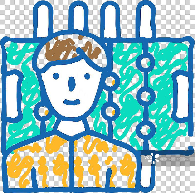 桌上足球游戏图标涂鸦图片素材