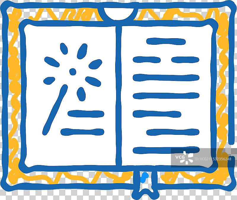 幻想书籍图标涂鸦图片素材