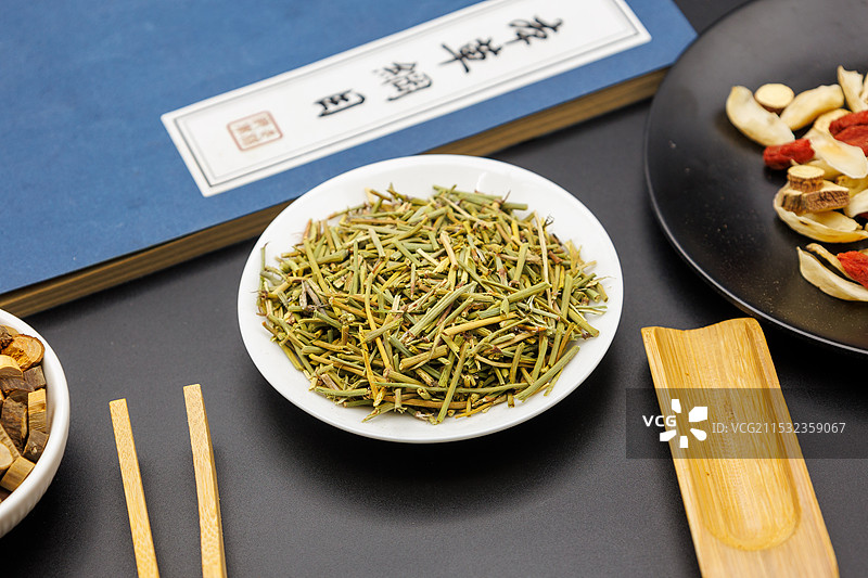 中药材 麻黄 特写图片素材