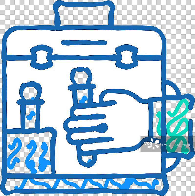 疫苗工作用真空室图标涂鸦图片素材