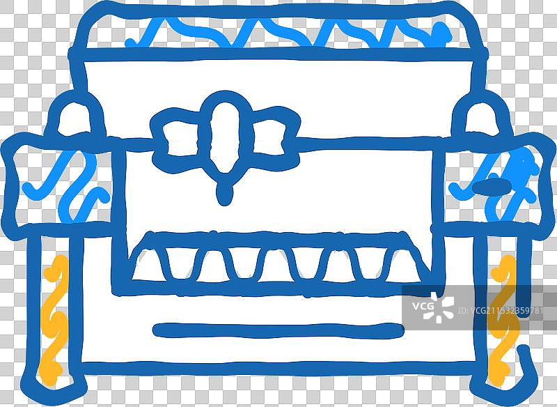 激光雕刻和切割机图标涂鸦图片素材