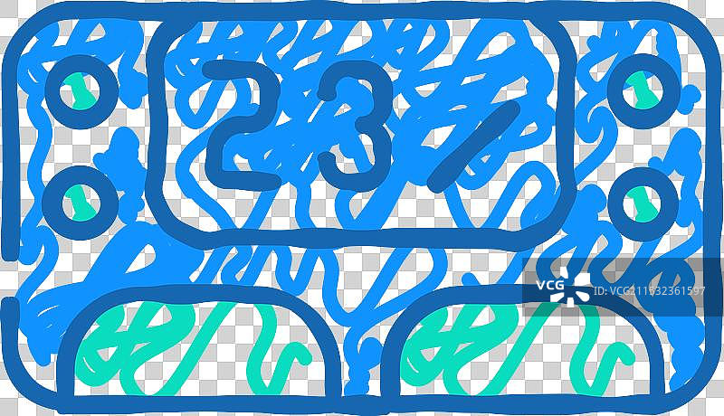 数字体脂计图标涂鸦图片素材