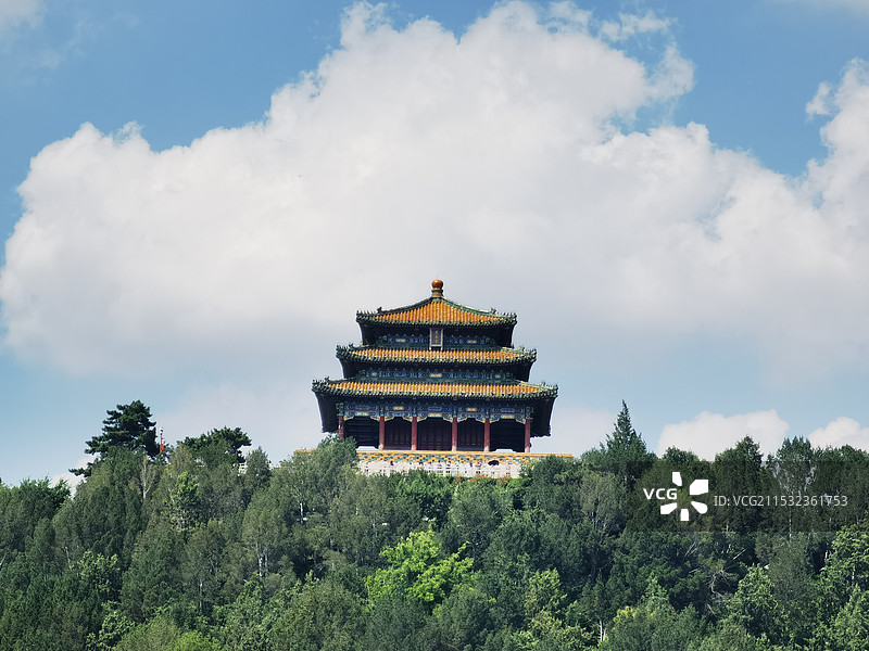 北京景山公园万春亭图片素材