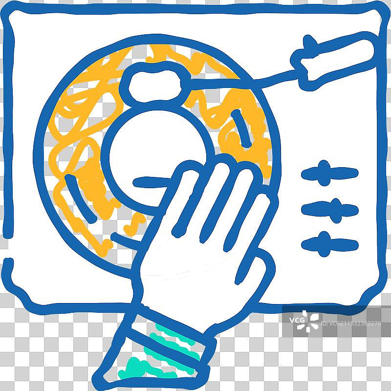 DJ唱盘扁平图标涂鸦图片素材