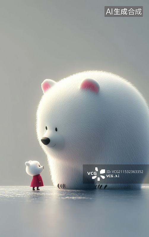 【AI数字艺术】一头胖胖的北极熊图片素材